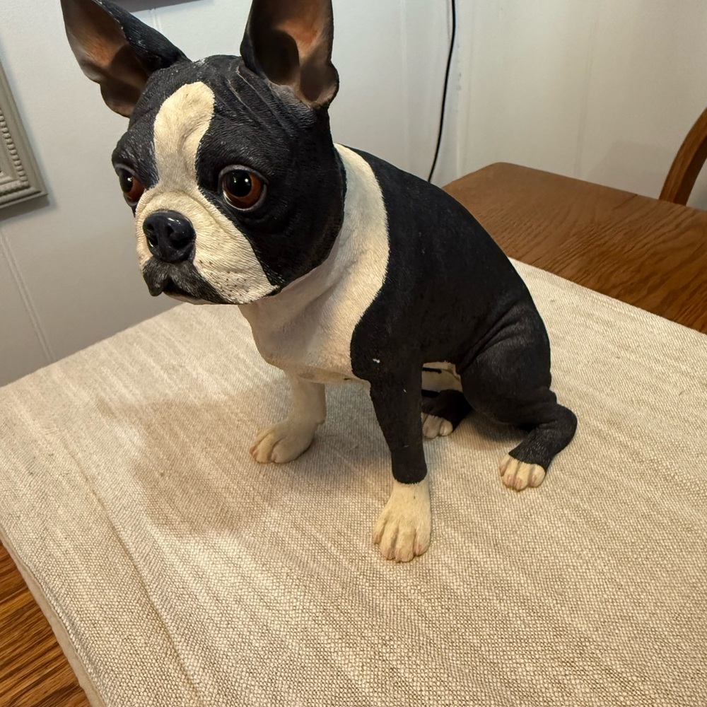 Danbury Mint Black and White Boston Terrier Toy